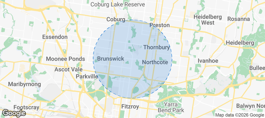 Brunswick East Airbnb map